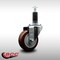 Service Caster 3.5'' SS Maroon Poly Wheel Swivel 1-1/8'' Expanding Stem Caster SCC-SSEX20S3514-PPUB-MRN-118 - alternate 4